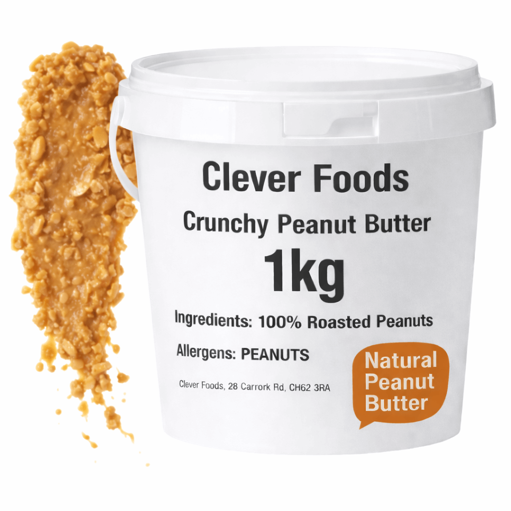 clever foods 1kg crunchy peanut butter 1kg