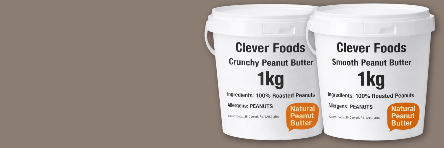 1kg peanut butter smooth and crunchy clever foods