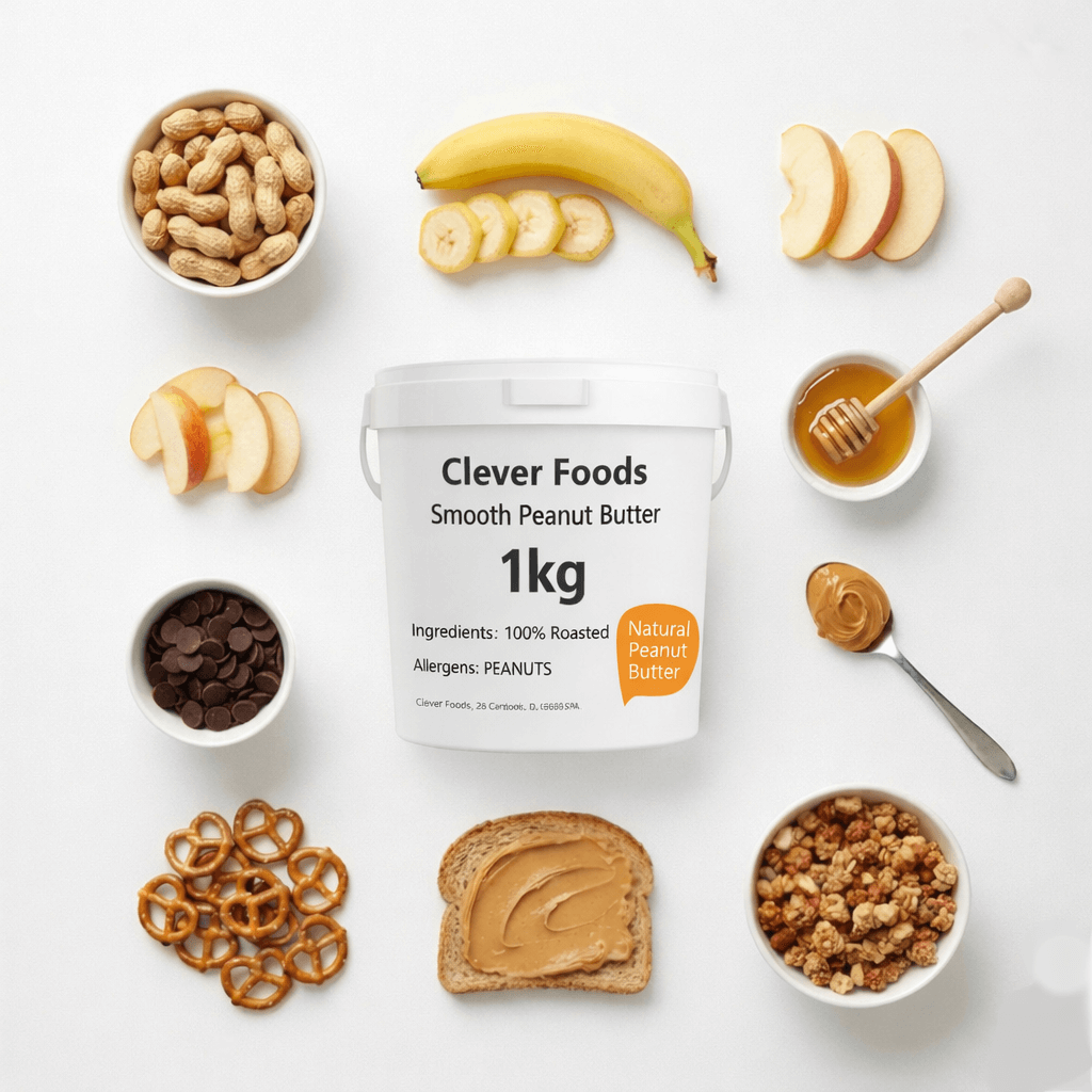 1kg smooth peanut butter with serving suggestions