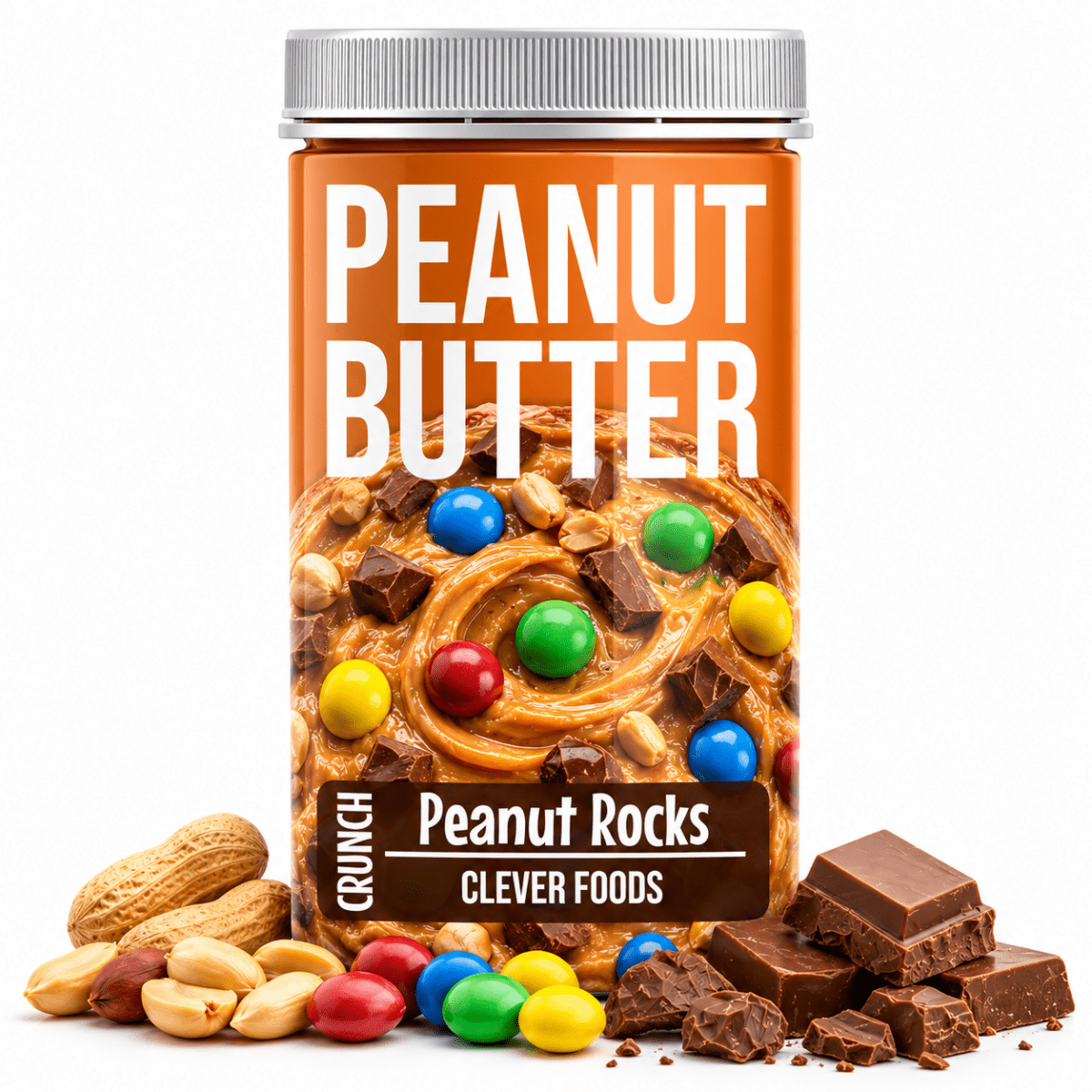 Peanut Rocks Crunchy Peanut Butter (400g) | Clever Foods